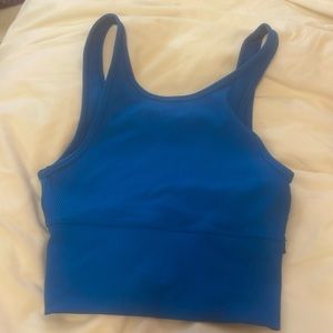 Lululemon power pivot tank poolside blue size 2